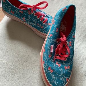 Vans Blue and Pink Hello Kitty Sneakers